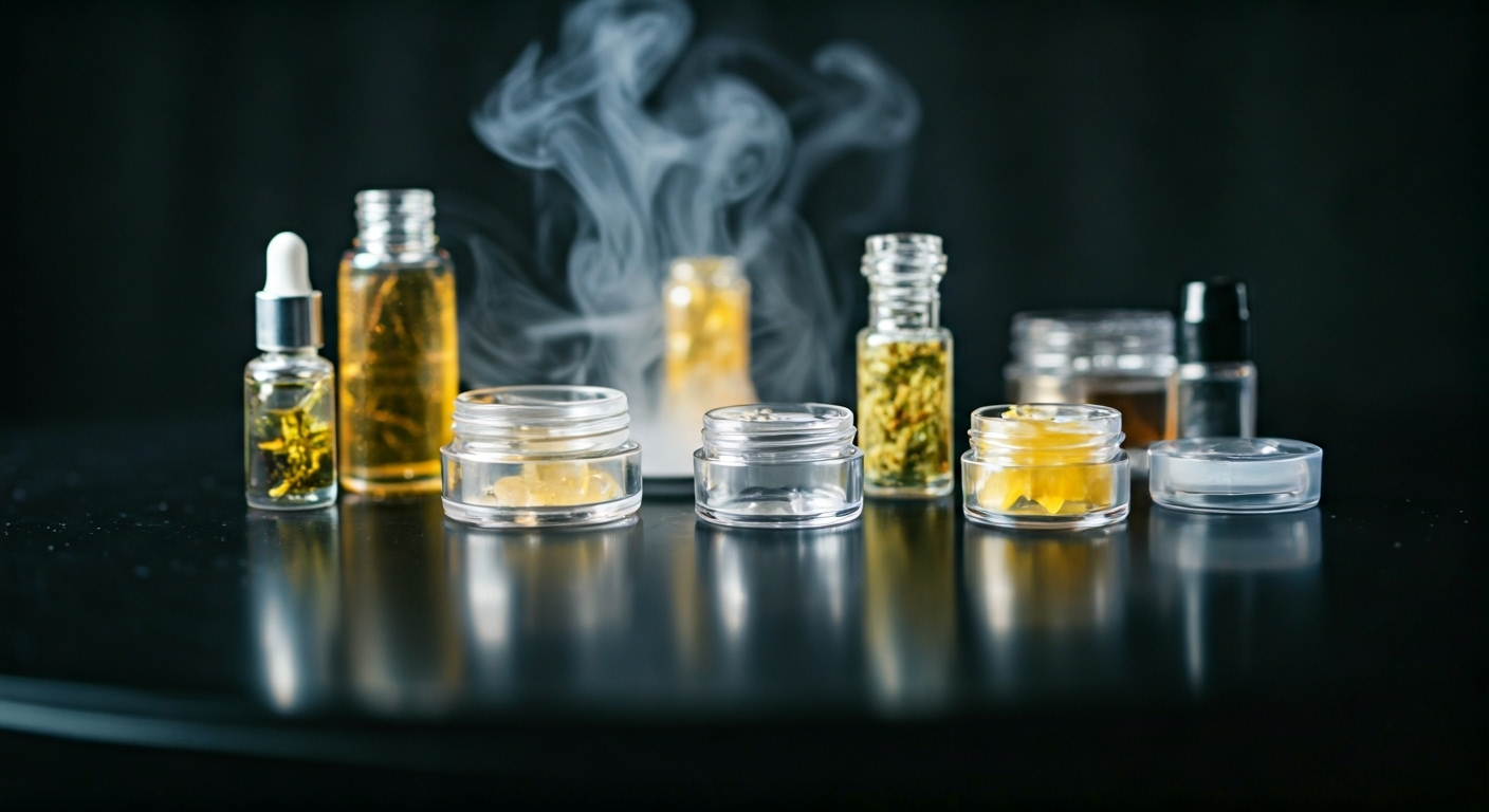 THC dabs and concentrates display
